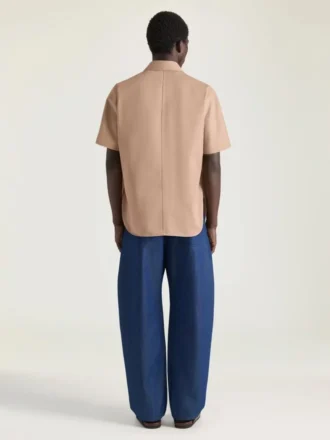 Camicia con cuciture couture in cotone con toppa Givenchy Paris