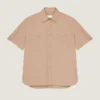 Camicia con cuciture couture in cotone con toppa Givenchy Paris Camicia con cuciture couture in cotone con toppa Givenchy Paris