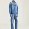 Camicia con cuciture couture in denim lavato Shadow Camicia con cuciture couture in denim lavato Shadow