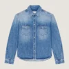 Camicia con cuciture couture in denim lavato Shadow Camicia con cuciture couture in denim lavato Shadow