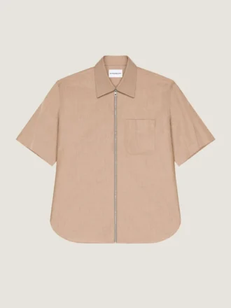 Camicia con zip e cuciture couture