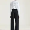Camicia corta in popeline con cristalli