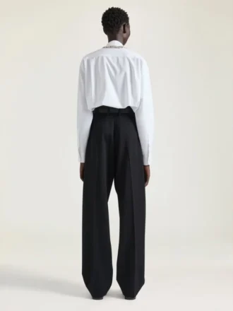 Camicia corta in popeline con cristalli