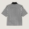 Camicia in cotone a quadretti con cuciture couture Camicia in cotone a quadretti con cuciture couture