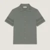 Camicia in maglia di cotone con dettagli in rete Camicia in maglia di cotone con dettagli in rete
