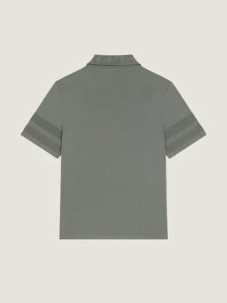 Camicia in maglia di cotone con dettagli in rete