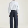 Camicia in popeline di cotone con ricami in cristallo