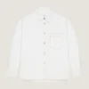 Camicia oversize con cuciture couture in denim bianco Camicia oversize con cuciture couture in denim bianco