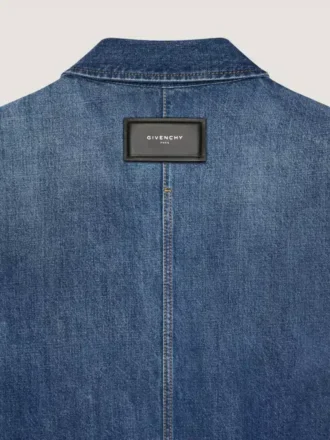 Camicia oversize con cuciture couture in denim blu scuro Camicia oversize con cuciture couture in denim blu scuro