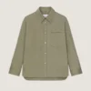 Camicia oversize con cuciture couture in denim sovratinto