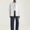 Camicia oversize con cuciture couture in pelle Camicia oversize con cuciture couture in pelle
