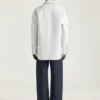 Camicia oversize con cuciture couture in pelle Camicia oversize con cuciture couture in pelle