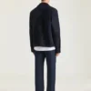 Camicia oversize con cuciture couture in pelle scamosciata Camicia oversize con cuciture couture in pelle scamosciata