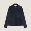 Camicia oversize con cuciture couture in pelle scamosciata Camicia oversize con cuciture couture in pelle scamosciata