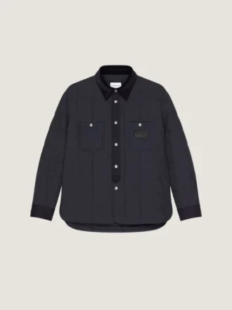 Camicia oversize trapuntata con cuciture couture e patch Givenchy Paris