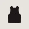 Canotta corta in cotone con stampa Givenchy Paris Canotta corta in cotone con stampa Givenchy Paris