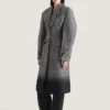 Cappotto aderente Cocoon in misto lana jacquard a spina di pesce Cappotto aderente Cocoon in misto lana jacquard a spina di pesce