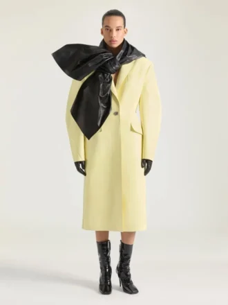Cappotto aderente Cocoon in pelle