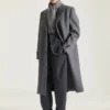 Cappotto con cuciture couture in lana e cashmere