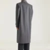 Cappotto con cuciture couture in lana e cashmere