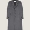 Cappotto con cuciture couture in lana e cashmere