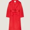 Cappotto con cuciture couture in raso Cappotto con cuciture couture in raso