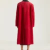 Cappotto corto in pelle scamosciata con collo in pelle Cappotto corto in pelle scamosciata con collo in pelle