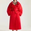 Cappotto lungo a bozzolo in raso Cappotto lungo a bozzolo in raso