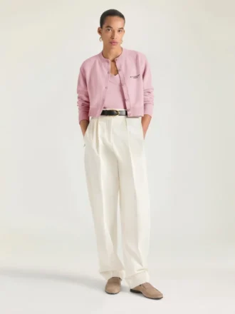 Cardigan corto in lana e cashmere