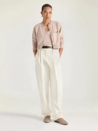 Cardigan corto in lana e cashmere