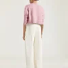 Cardigan corto in lana e cashmere