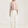 Cardigan corto in lana e cashmere