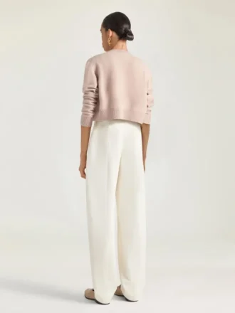 Cardigan corto in lana e cashmere