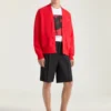 Cardigan in cotone con motivo Givenchy Paris Gros Grain Cardigan in cotone con motivo Givenchy Paris Gros Grain