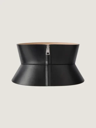 Cintura a corsetto in pelle