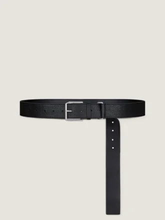 Cintura lunga in pelle martellata