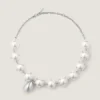 Collana a perle appuntite in metallo e perle Collana a perle appuntite in metallo e perle