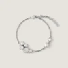 Collana e bracciale con perle di cristallo in metallo, cristalli e perle Collana e bracciale con perle di cristallo in metallo, cristalli e perle