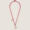 Collana Lucky Charms in seta e metallo