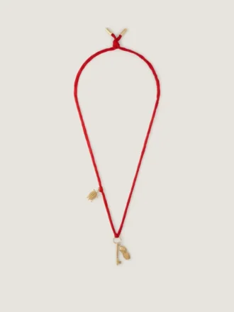 Collana Lucky Charms in seta e metallo
