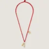 Collana Lucky Charms in seta e metallo