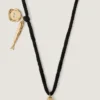 Collana Lucky Charms in seta e metallo Collana Lucky Charms in seta e metallo