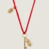 Collana Lucky Charms in seta e metallo