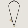Collana Lucky Charms in seta, metallo e smalto Collana Lucky Charms in seta, metallo e smalto