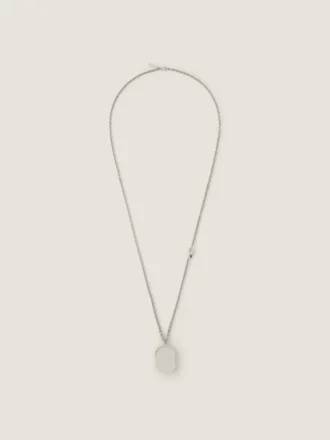Collana scultorea in metallo e cristallo