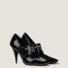 Décolleté con nastro Givenchy squadrato in pelle verniciata