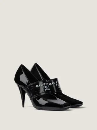 Décolleté con nastro Givenchy squadrato in pelle verniciata
