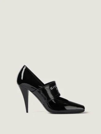 Décolleté con nastro Givenchy squadrato in pelle verniciata