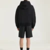 Felpa con cappuccio e zip con cuciture couture in tessuto scuba