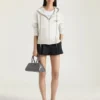 Felpa con cappuccio e zip in lana e cashmere Felpa con cappuccio e zip in lana e cashmere